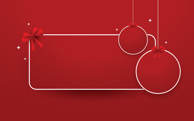 Christmas label. Festive Christmas text box vector. Perfect for seasonal messages or text and greetings.