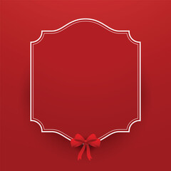 Christmas label. Festive Christmas text box vector. Perfect for seasonal messages or text and greetings.