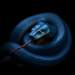 Obraz premium close up of a green snake