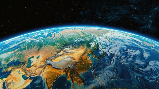 An awe-inspiring view of the world from outer space.