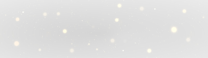 Christmas Golden Sparkle Background with Magical Glow, Glittering Dust and Bright Confetti Light