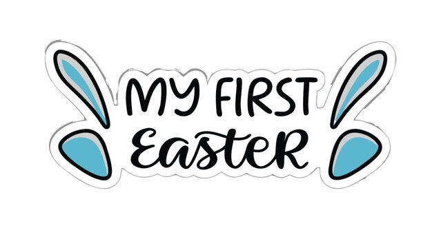 A vibrant and dynamic easter composition featuring playful text and colorful elements perfect for festive greetings and spring themed designs