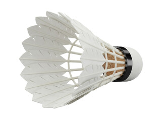 Badminton shuttlecock PNG isolated on transparent background, sport equipment for recreational games and competitive play