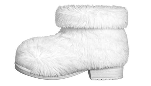  Red Christmas Stocking with Fur Trim PNG