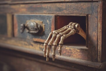 Mysterious Skeleton Hand in Drawer