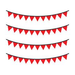 red flag vector illustration of a ribbon