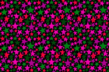 星のシームレスパターン 1-16