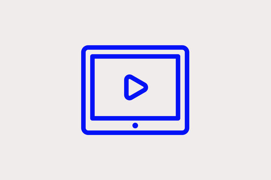 multimedia illustration in line style design. Vector illustration.