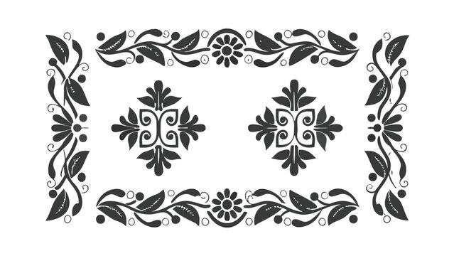 Exquisite decorative border design with intricate patterns and elegant flourishes suitable for invitations certificates or framing artwork with a classic and sophisticated aesthetic