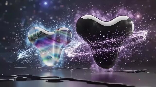Abstract Yoni Concept Cosmic Hearts in a Sparkling Universe &ndash; 1202 (4)(4)