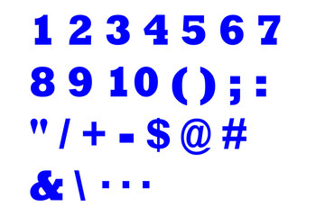 文字 3 数字 青