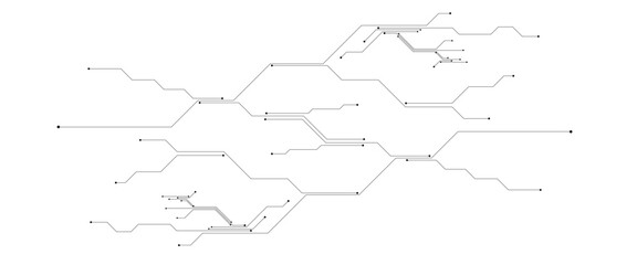 Abstract digital technology futuristic internet network speed connection white and black background. Technology background with crossed lines and dots.