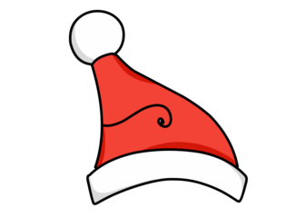 red santa claus  hat design