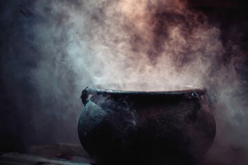 Mysterious Steaming Cauldron