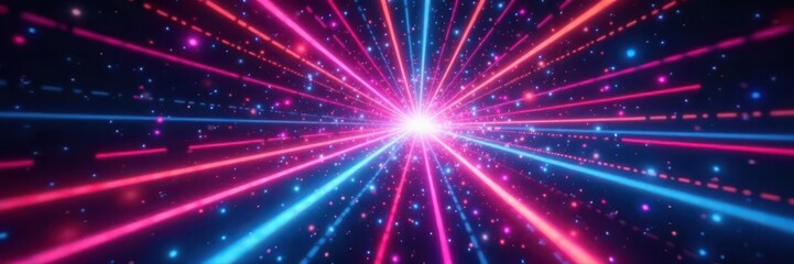 Kaleidoscopic laser beams illuminate dark space, beams, energy, technology