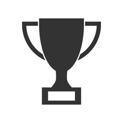 Trophy sign icon isolated on transparent background
