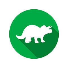 Triceratops dinosaur icon isolated on transparent background