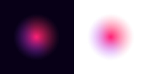 Abstract glowing vortex shapes in vibrant neon colors. Perfect for digital backgrounds and futuristic designs. Vector PNG illustrations ready for use.