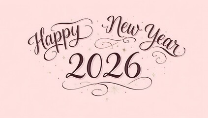 Obraz premium Celebrate Happy New Year 2026 with elegant typography