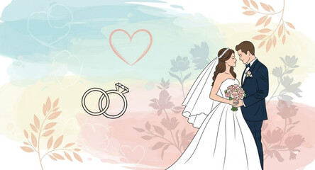 bride and groom on a wedding day