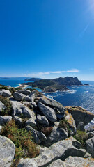 Beautiful rocky landscape by the sea in Spain