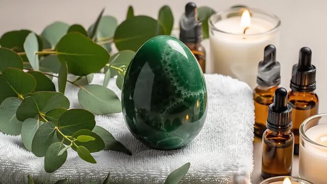 Green Aventurine Yoni Egg For Spiritual Wellness and Intimate Care