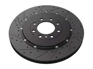 Black brake disc isolated PNG, car part for automotive industry and vehicle maintenance on...