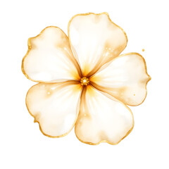 Ultra-Detailed Metallic Botanical Silhouette Watercolor Clipart with Gold, Silver, Rose Gold, Teal, Holographic & Chrome Foil Highlights on Transparent Background &ndash; Elegant Floral Leaf & Flower