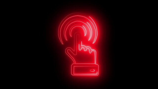 Global Artificial Intelligence (AI) Network Loop: Futuristic Neon Digital Brain Motion Graphic