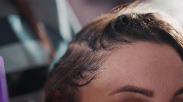 elegant hair detail, precise hair finishing with polished line and expert gel application, sophisticated hair detailing involving smoothing methods and professional gel application for refined edges