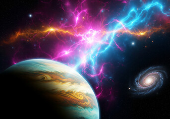 Obraz premium coloured nebula view