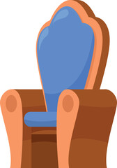 Naklejka premium Cartoon king throne representing power and authority, isolated on white background