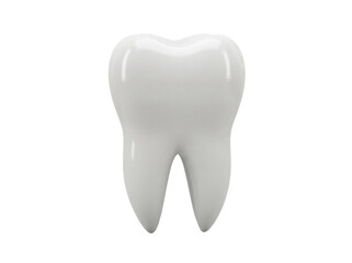 Realistic molar tooth isolated PNG on transparent background, dental care and oral hygiene concept for medical and educational use
