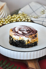 Homemade Banoffee Pie Serve on White Dish