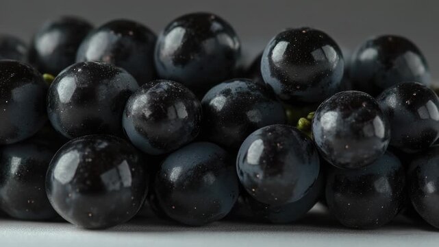 Video A close-up shot of a cluster of grapes