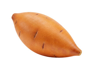 Fresh orange sweet potato isolated PNG on transparent background, healthy root vegetable for cooking and vegetarian diet