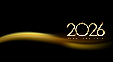 2026 Happy New Year Greeting Card