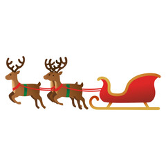 santa claus with reindeer