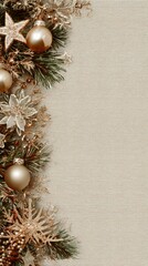 beige with the edge beautiful christmas decoration which you can put over a animal photo 