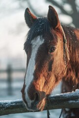 Christmas frame white background horse theme attributes