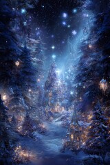 christmas magical winter artwork warm and cozy holiday