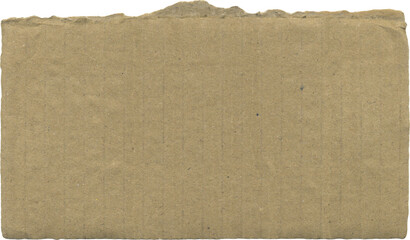 Cardboard collage paper shape with jagged uneven edges. Torn paper piece clipart. Ripped fragments for message label, banner, collage, text box, sticker