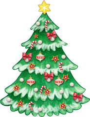 Watercolor christmas decoration