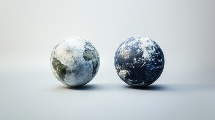Earth globes comparison