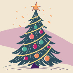 abstract christmas tree