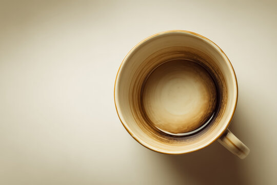 Enjoy a last sip of coffee in a stylish ceramic mug, perfect for contemplative moments or a cozy break, morning routine, or late-night thoughts