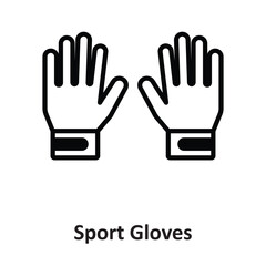 Sport Gloves Vector icon which can easily modify or edit