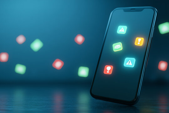 Get notified instantly on your phone with vivid app alerts and vibrant notifications, a modern and professional way to stay connected and informed