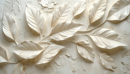 葉をモチーフにした背景　AI生成素材