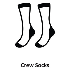 Crew Socks Vector icon which can easily modify or edit